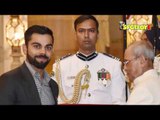 Virat Kohli Receives Padma Shri Award at Rashtrapati Bhavan | SpotboyE