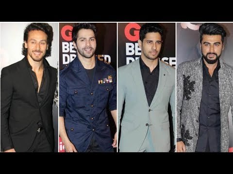 UNCUT- Sidharth-Varun, Arjun, Anil Kapoor,Tiger Shroff at the Red Carpet of GQ Awards | SpotboyE