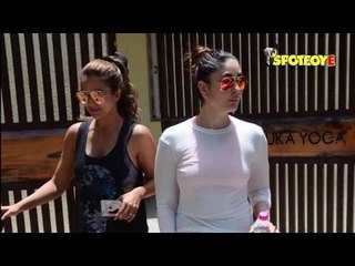 Download Video: SPOTTED: Kareena Kapoor and Amrita Arora Post Yoga Session in Bandra | SpotboyE