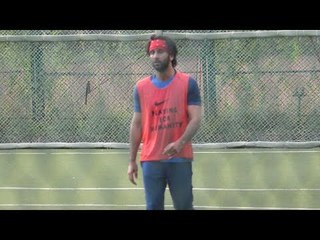 SPOTTED: Ranbir Kapoor Playing Football on the Field | SpotboyE