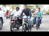 SPOTTED: Salman Khan Rides Being Human e-Cycle in Bandra | SpotboyE