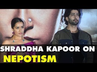 Shraddha Kapoor Reacts on NEPOTISM at Haseena Parkar Trailer Launch | SpotyboyE