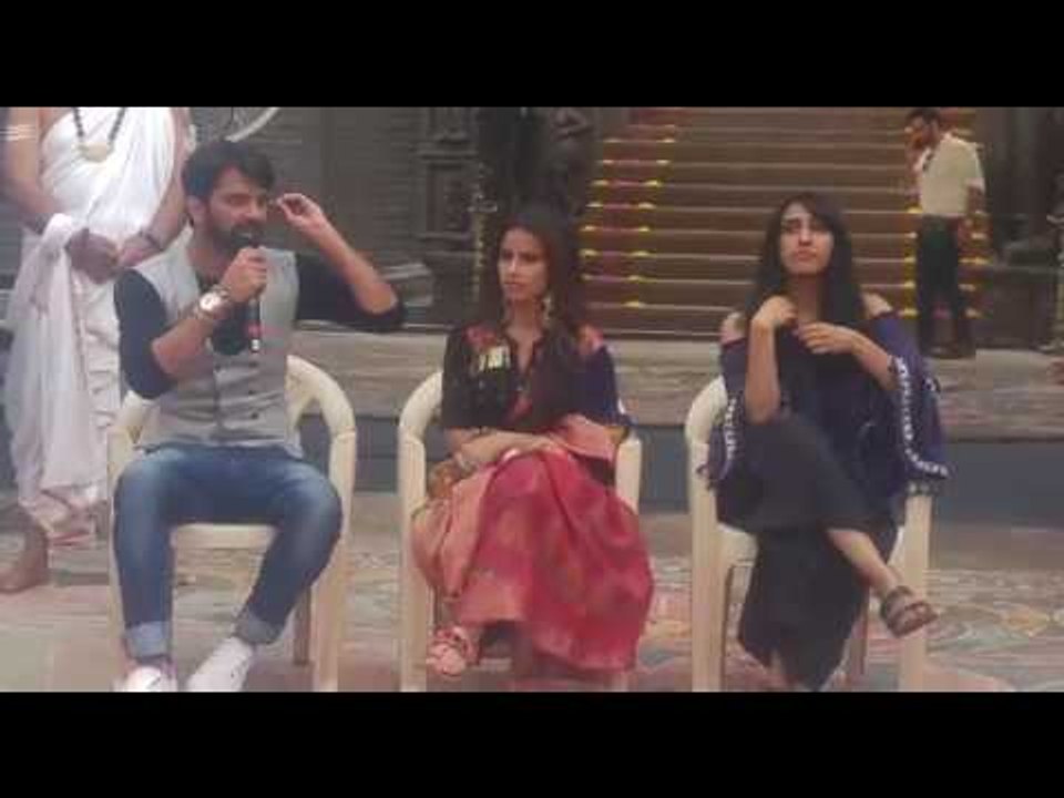 Barun Sobti,  Shivani Tomar And Gul Khan giving their bytes at Iss Pyaar Ko Kya Naam Doon 3 Launch