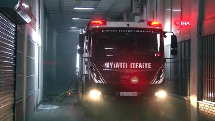 Başakşehir AYKOSAN’da boş iş yerinde korkutan yangın