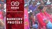Bank Employees Protest At Jantar Mantar
