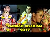 Arjun Bijlani,Sharad Malhotra, Kanchi Singh,Devoleena Bhattacharjee Ganpati Visarjan 2017 | SpotboyE