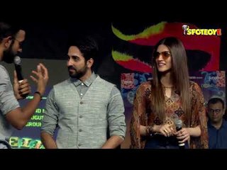 UNCUT- Ayushmann Khurrana and Kriti Sanon Promote Bareilly Ki Barfi at a College Festival | SpotboyE
