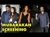Arjun Kapoor, Anil Kapoor, Athiya Shetty, Ilean D'cruz at Mubarakan Screening | SpotboyE