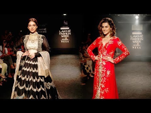 UNUCT-Taapsee Pannu and Aditi Rao Hydari Turn Show Stopper at Lakme Fasion Week 2017 | SpotboyE