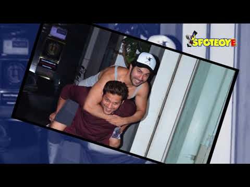 SPOTTED- Varun Dhawan Spotted with his Gym Buddy and Trainer | SpotboyE
