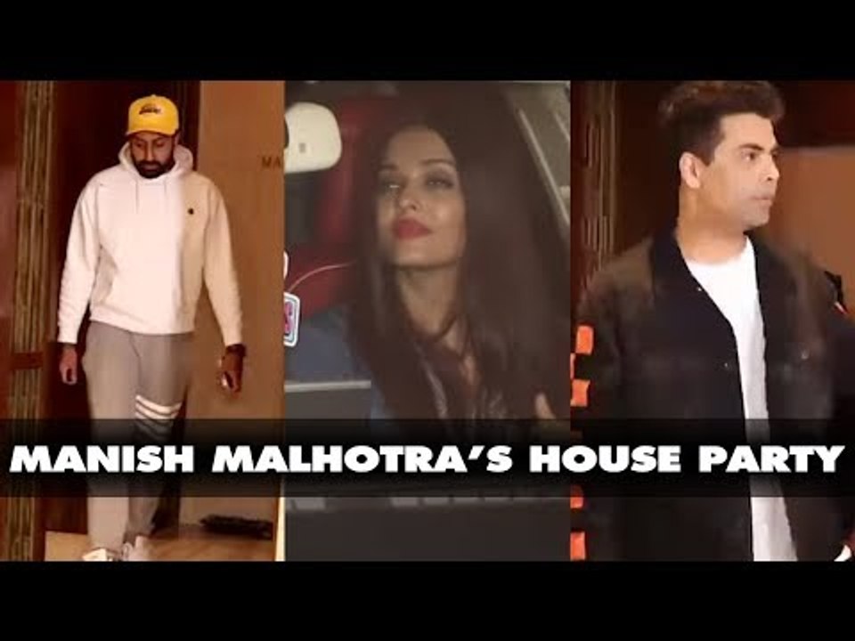 Aishwarya Rai, Abhishek Bachchan, Karan Johar Post Dinner at Manish Malhotra's House | SpotboyE