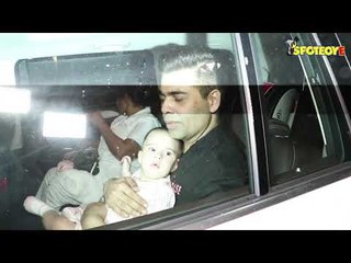 Yash & Roohi Make Their Debut Appearance With Taimur At Rani's Daughter's Birthday Party | SpotboyE