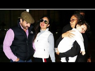 SPOTTED:Kareena Kapoor, Saif Ali Khan with Baby Taimur Leaves for Vacation | SpotboyE