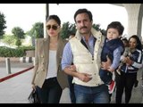 Kareena Kapoor, Saif Ali Khan Leave With Taimur For First Birthday At Pataudi Palace | SpotboyE