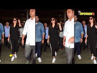 SPOTTED: Anushka Sharma at the Mumbai Airport | SpotboyE