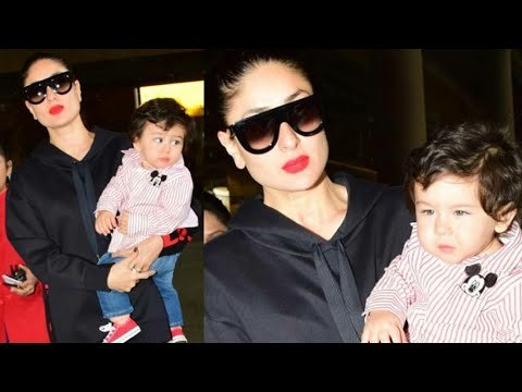 SPOTTED: Kareena Kapoor Khan with Baby Taimur returning to the city Post Holidays Abroad | SpotboyE