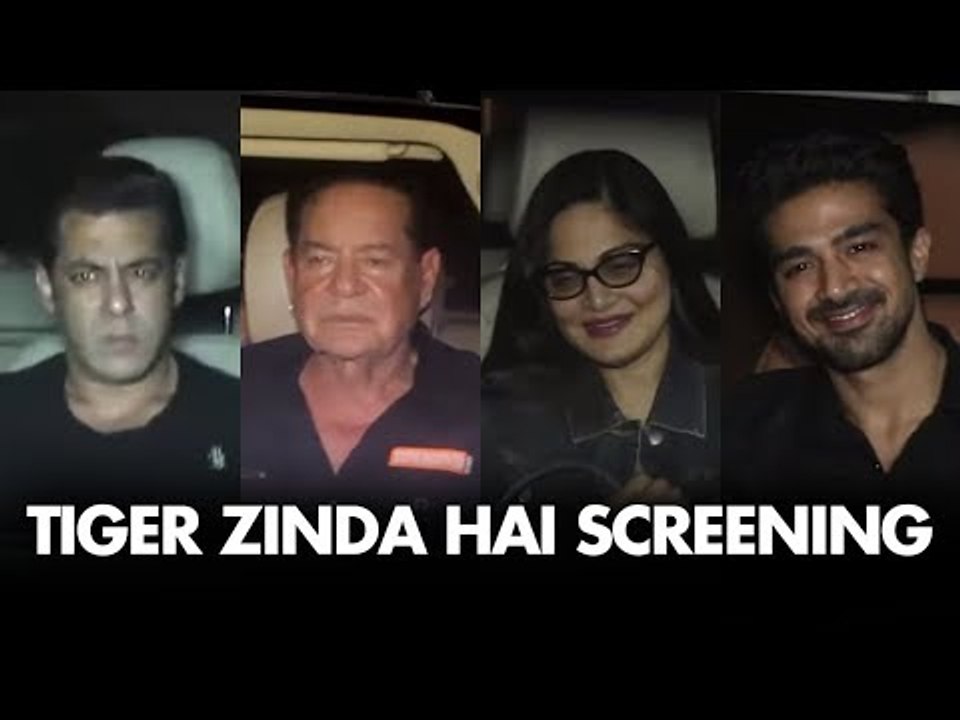 Salman Khan, Iulia Vantur, Shahrukh Khan, Karan Johar at Tiger Zinda Hai Screening | SpotboyE