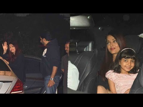 SPOTTED: Abhishek Bachchan, Aishwarya Rai Bachchan, Aaradhya Post Dinner at Yauatcha | SpotboyE