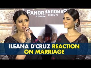 Ileana D'Cruz Reaction on being asked about her Marriage at Raid Trailer Launch | SpotboyE
