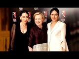 Kareena Kapoor and Karisma Kapoor pose for a picture with Hillary Clinton | SpotboyE