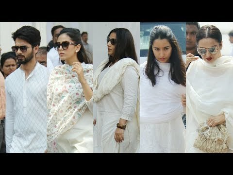 UNCUT-Shahid Kapor,Mira Rajput, Vidya Balan, Shraddha Kapoor, Rekha at Sridevi's Prayer Meet