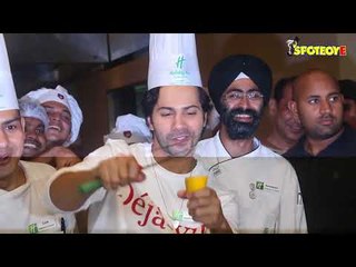 SPOTTED: Varun Dhawan Promoting His Movie October In Chef Uniform | SpotboyE