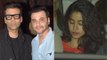 Janhvi Kapoor, Karan Johar, Sanjay Kapoor Spotted at Sonam Kapoor's House | SpoboyE