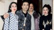 SPOTTED: Kareena Kapoor, Karisma Kapoor and Karan Johar at Manish Malhotra's House | SpotboyE
