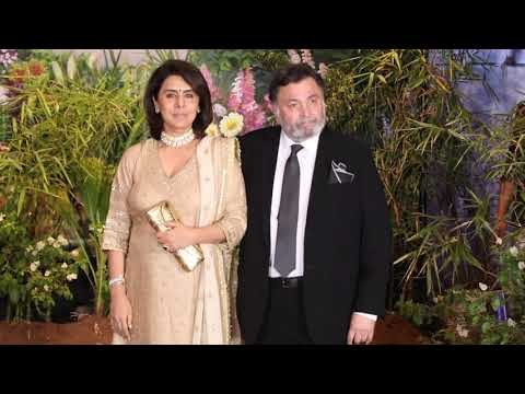 Rishi Kapoor and Neetu At Sonam Kapoor’s Reception | SpotboyE