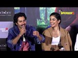 UNCUT-Varun Dhawan & Banita Sandhu Interact with media at October Trailer Launch-Part-2 | SpotboyE