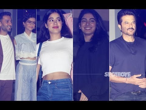Sonam Kapoor, Anand, Janhvi-Khushi, Anil Kapoor attend the screening of the film 'Veere Di Wedding'