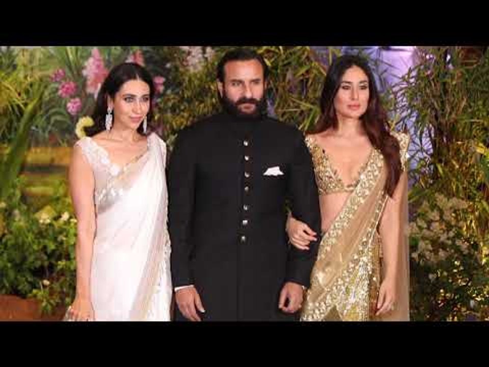 Kareena Kapoor, Saif Ali Khan, Karisma Kapoor at Sonam Kapoor & Anand Ahuja's Wedding Reception