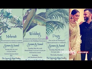 Here Are The Invites For Sonam Kapoor-Anand Ahuja's Wedding Celebrations | SpotboyE