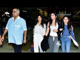 Janhvi Kapoor & Khushi Reach Delhi Along With Boney Kapoor to Receive Sridevi’s National Film Award