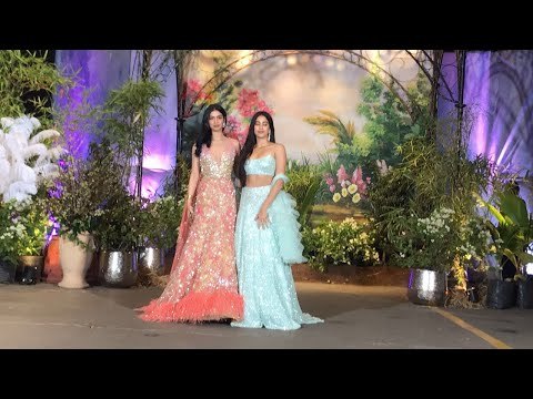 Boney Kapoor with Daughters Janhvi Kapoor and Khushi Kapoor Arrive for Sonam Kapoor’s Reception