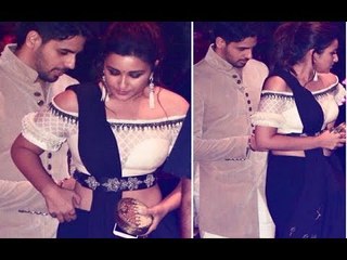Sidharth Malhotra Helps Fix Parineeti Chopra’s Saree. Adorable! | SpotboyE