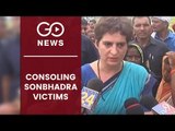 Priyanka Meets Sonbhadra Victims’ Families