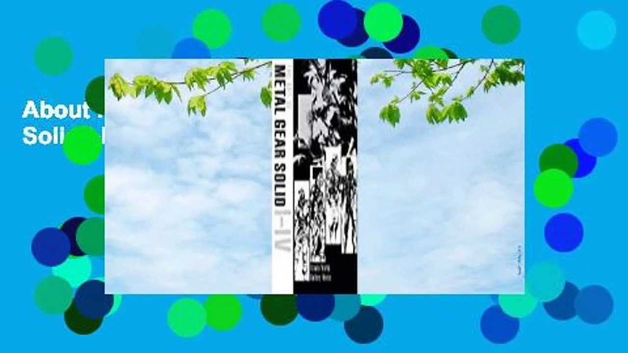 About For Books  The Art of Metal Gear Solid I-IV Complete