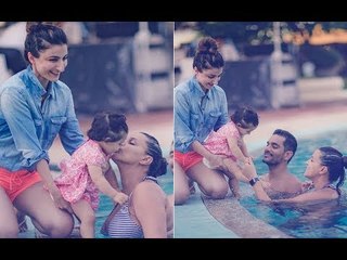 Inaaya's 1ST Birthday: Neha Dhupia's Pool Fun With The Cutesy Li'l Princess | SpotboyE