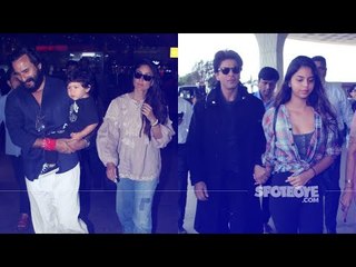 Download Video: Taimur Returns To The Bay With Saif Ali Khan & Kareena Kapoor; Shah Rukh Khan-Suhana Head To London