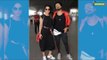 Hina Khan Aka Komolika Twins In Black With Boyfriend Rocky Jaiswal | SpotboyE