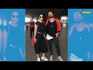 Hina Khan Aka Komolika Twins In Black With Boyfriend Rocky Jaiswal | SpotboyE