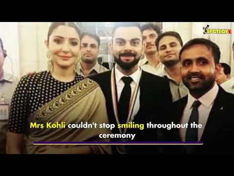 Anushka Sharma Can’t Stop Smiling As Hubby Virat Kohli Receives Rajiv Gandhi Khel Ratna Award