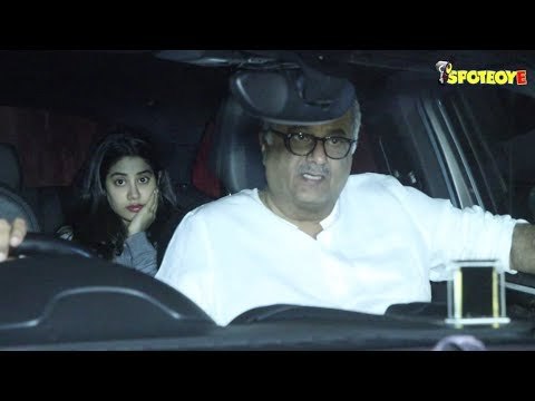 SPOTTED: Janhvi Kapoor And Boney Kapoor At Arjun Kapoor's House