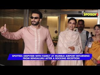 Deepika Padukone & Ranveer Singh Spotted at the Airport post returning From Bangalore