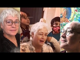 Cancer-Stricken Nafisa Ali CRIES As Her Hair Starts Falling | Let's Grandchildren Cut Her Hair