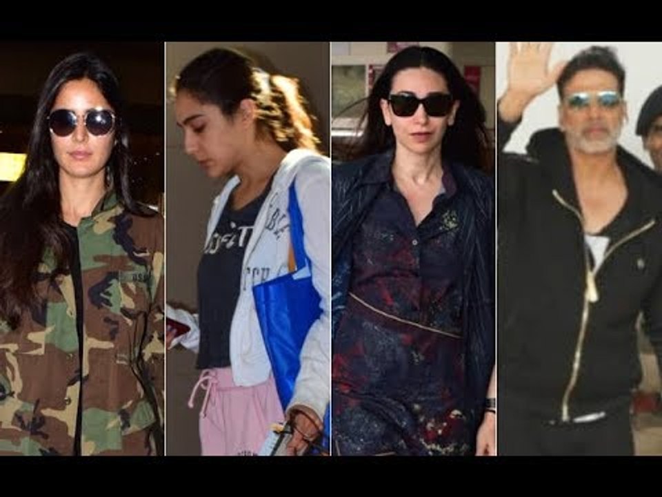 Airport Diaries: Katrina Kaif, Sara Ali Khan, Karisma Kapoor And Akshay Kumar Go Cool And Casual