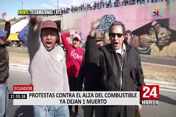 Ecuador: un muerto y 500 detenidos deja protestas por alza de combustible