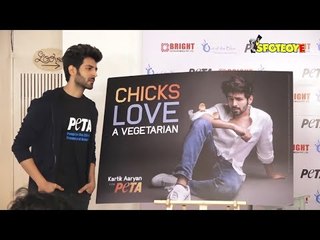 Kartik Aaryan At The Launch Of Newest Vegetarian Campaign In Support Of PETA | UNCUT