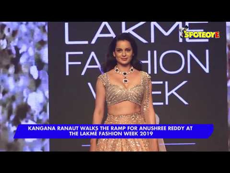 Kangana Ranaut Walks The Ramp For Anushree Reddy At The Lakme Fashion Week 2019 | UNCUT